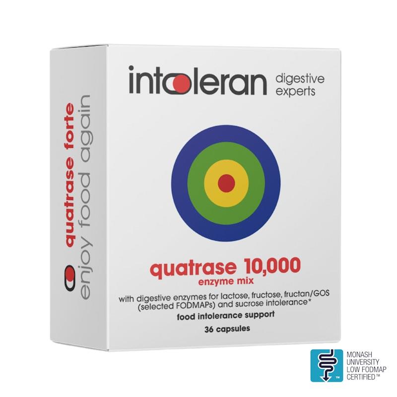 Intoleran Quatrase 10,000 - 36 Capsules for Multi-Food Intolerance Relief