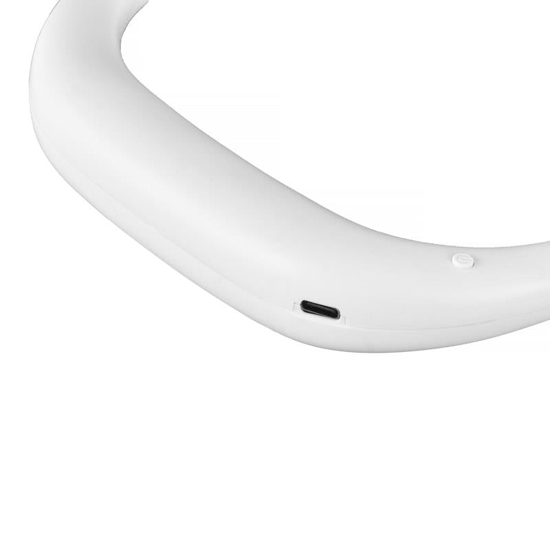 Living Today Sports Rechargeable Neck Fan - Portable 3 Speeds USB Charging (White)