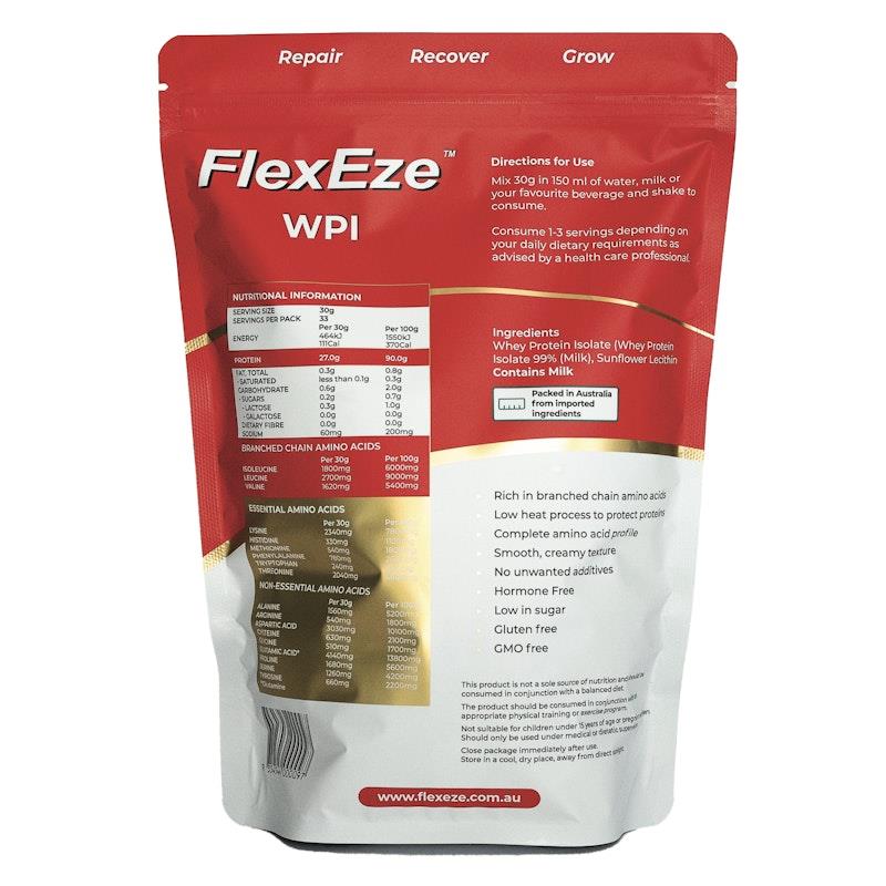 FlexEze Whey Protein Isolate Unflavoured 1kg
