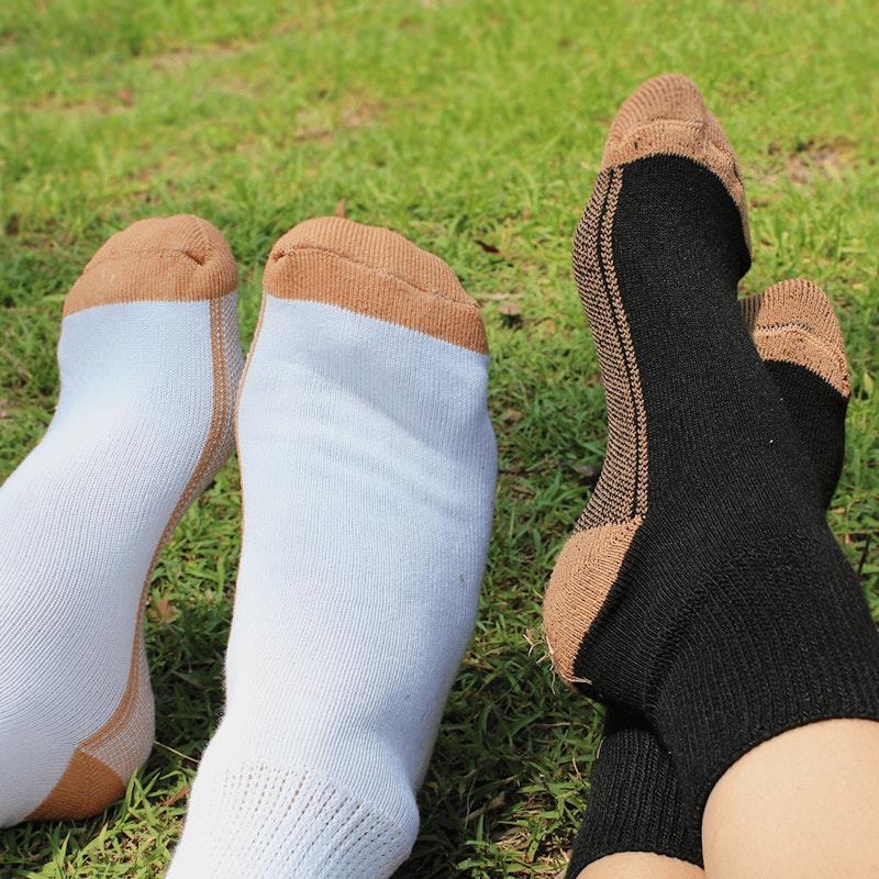 Glucology Copper-Based Loose Top Classic Socks - 2 Pairs Grey Extra Large