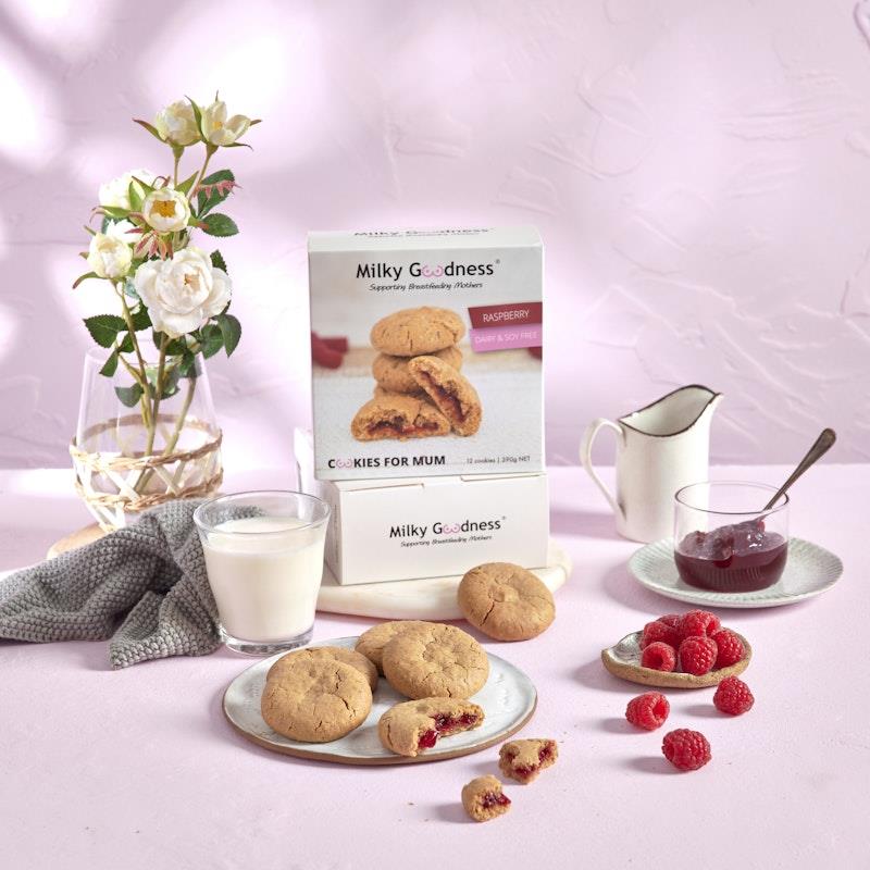 Milky Goodness Raspberry Lactation Cookies (Dairy & Soy Free) - 12 Pack