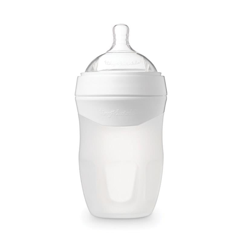 Tiny Twinkle Silicone Baby Bottle - White 180ml