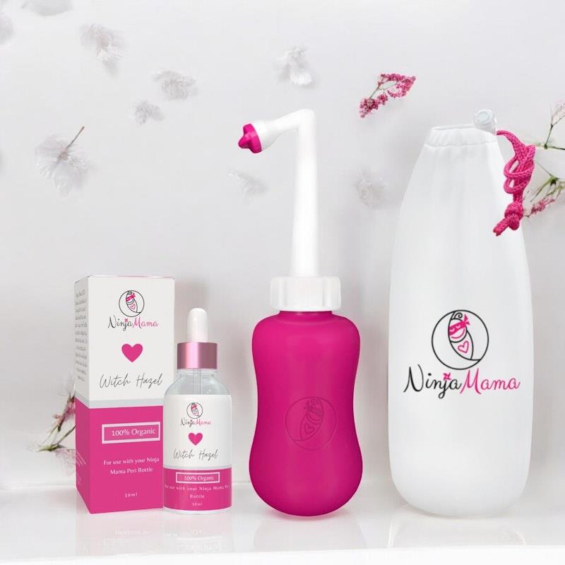 Ninja Mama Peri Bottle & Organic Witch Hazel Bundle - Essential Postpartum Care