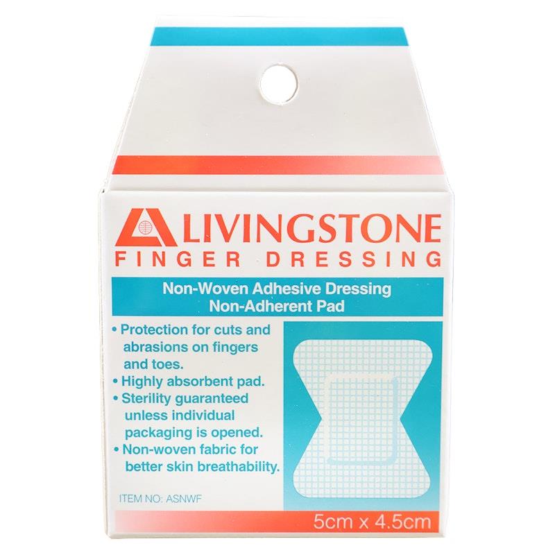 Livingstone Medium Adhesive Joint Knuckle Dressing - Non-Adherent Pad 5 x 4.5cm (50 Pieces/Box)