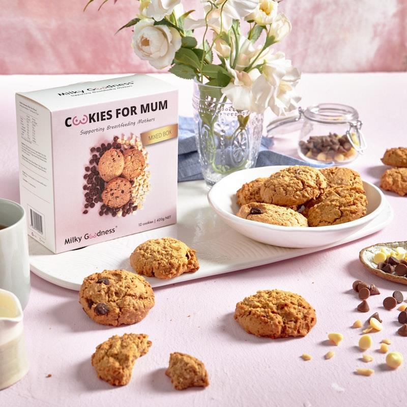 Milky Goodness Mixed Flavour Box 12-Pack - Lactation Cookies for Every Craving