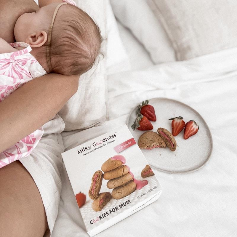 Milky Goodness Strawberry Lactation Cookies - 12 Pack
