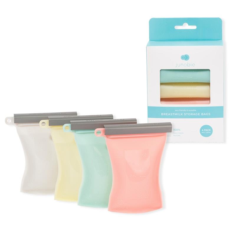 Junobie Reusable Silicone Breastmilk Storage Bags - 4 Pack