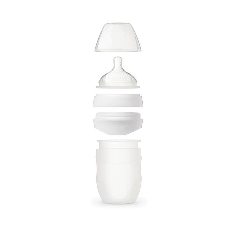 Tiny Twinkle Silicone Baby Bottle - White 240ml