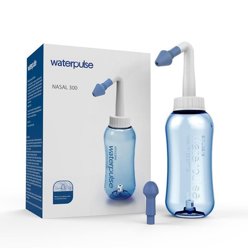 Waterpulse Sinus Rinse Neti Pot Kit with 30 Salt Pack Bundle