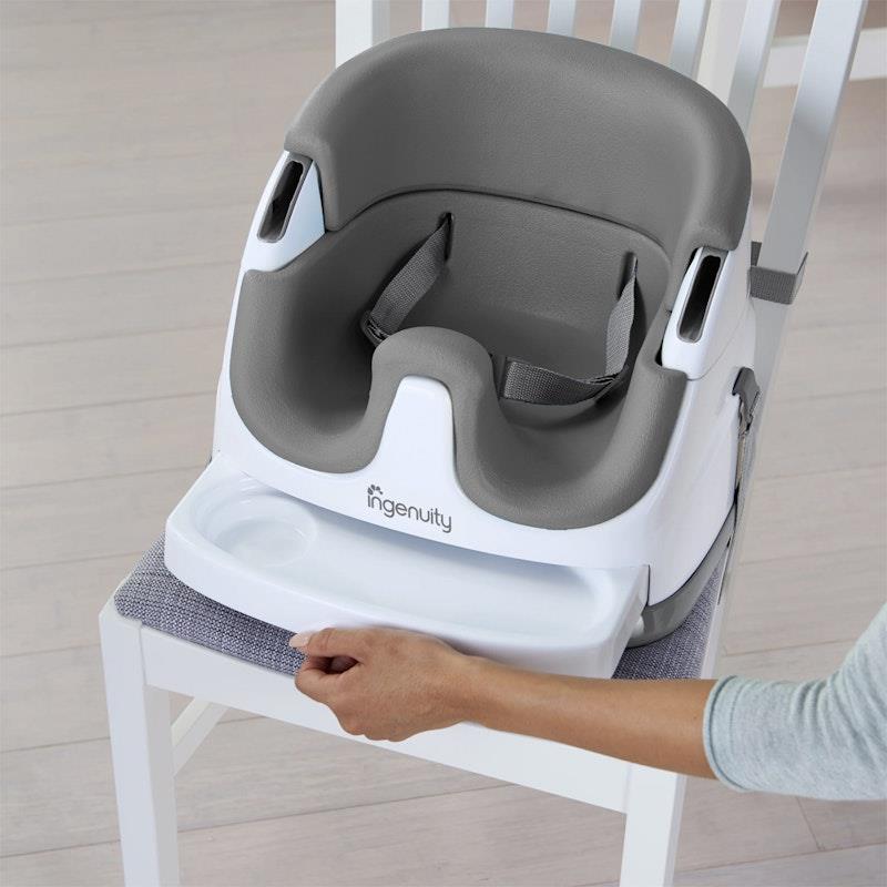 Ingenuity Baby Base 2 In 1 Baby Seat High Chair 6-36m Slate - Versatile Feeding Solution
