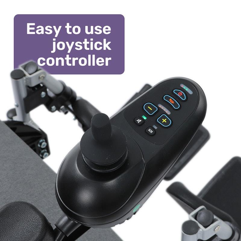 Equipmed Power Electric Wheelchair - Folding, Airline Approved, Recline Adjustment