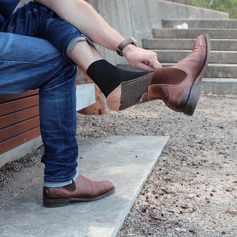 Glucology Copper-Based Loose Top Classic Socks - 2 Pairs Grey Extra Large