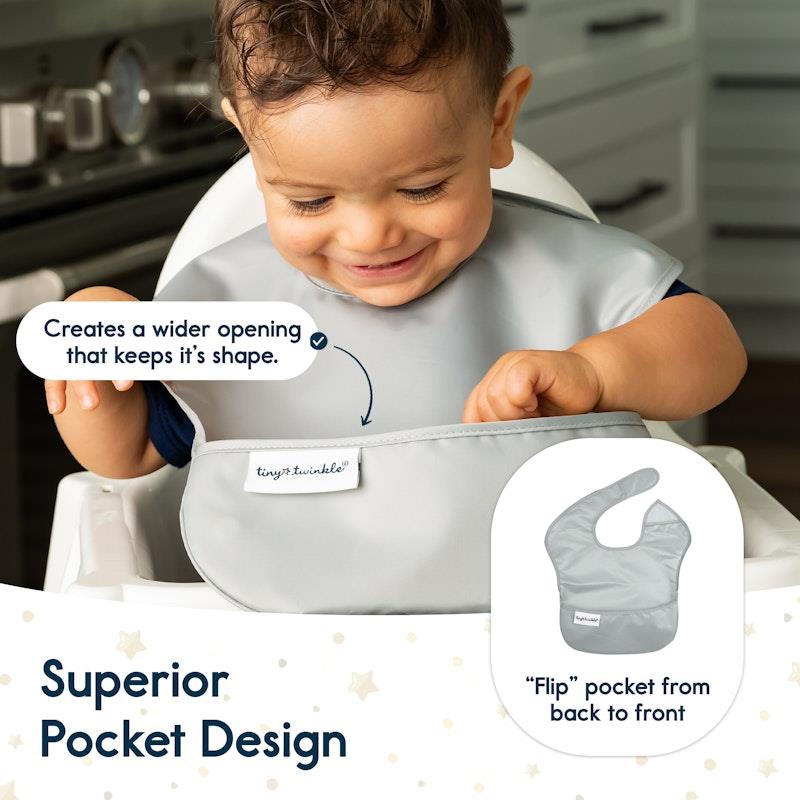 Tiny Twinkle - Mess-Proof Easy Bib 5 Pack Unisex Set (6-36M)