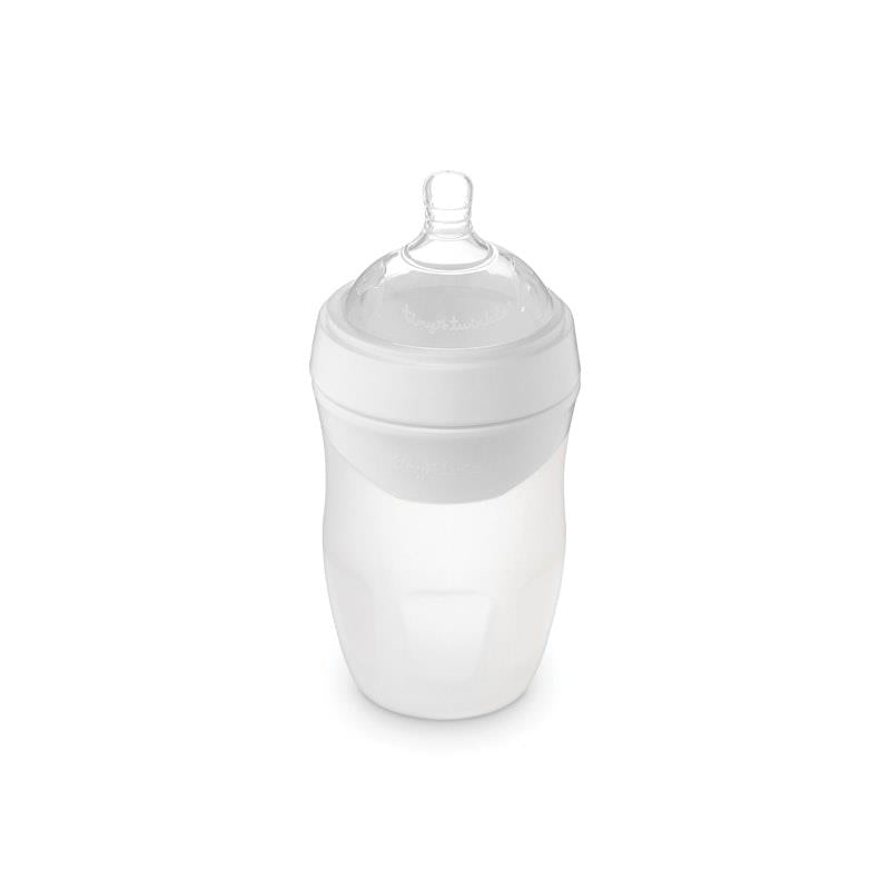 Tiny Twinkle Silicone Baby Bottle - White 180ml