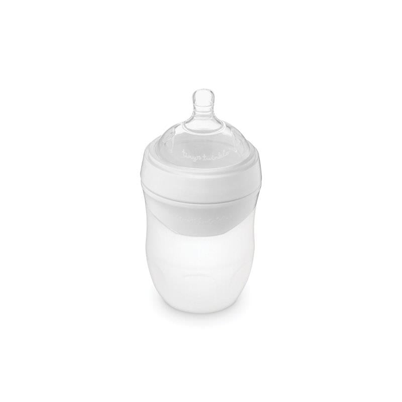 Tiny Twinkle Silicone Baby Bottle - White 240ml