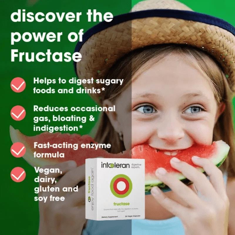 Intoleran Fructase - 108 Capsules for Fructose Intolerance