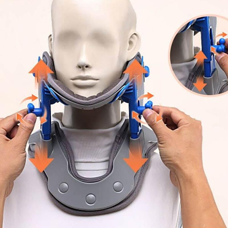 Caremax Thermal Cervical Collar Traction Brace with Heat Pad - Adjustable - 1 Unit