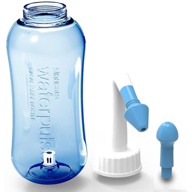 Waterpulse Sinus Rinse Neti Pot Kit with 30 Salt Pack Bundle