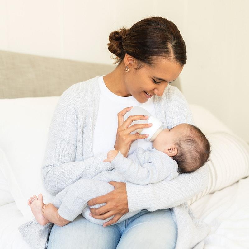 Tiny Twinkle Silicone Baby Bottle - White 240ml