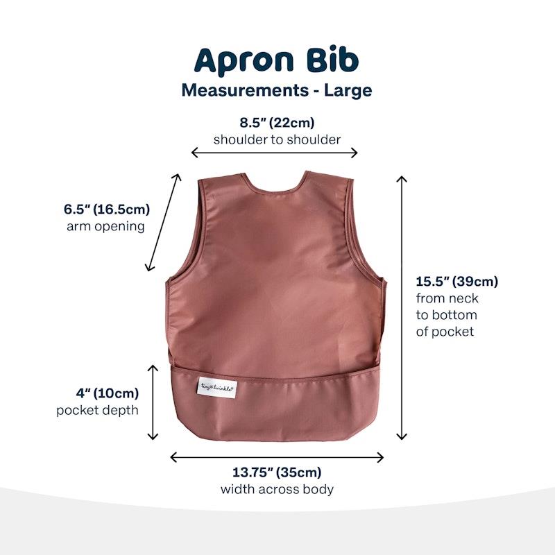 Tiny Twinkle - Mess-Proof Apron Bib 2 Pack - Taupe & Dandelion (6-24M)