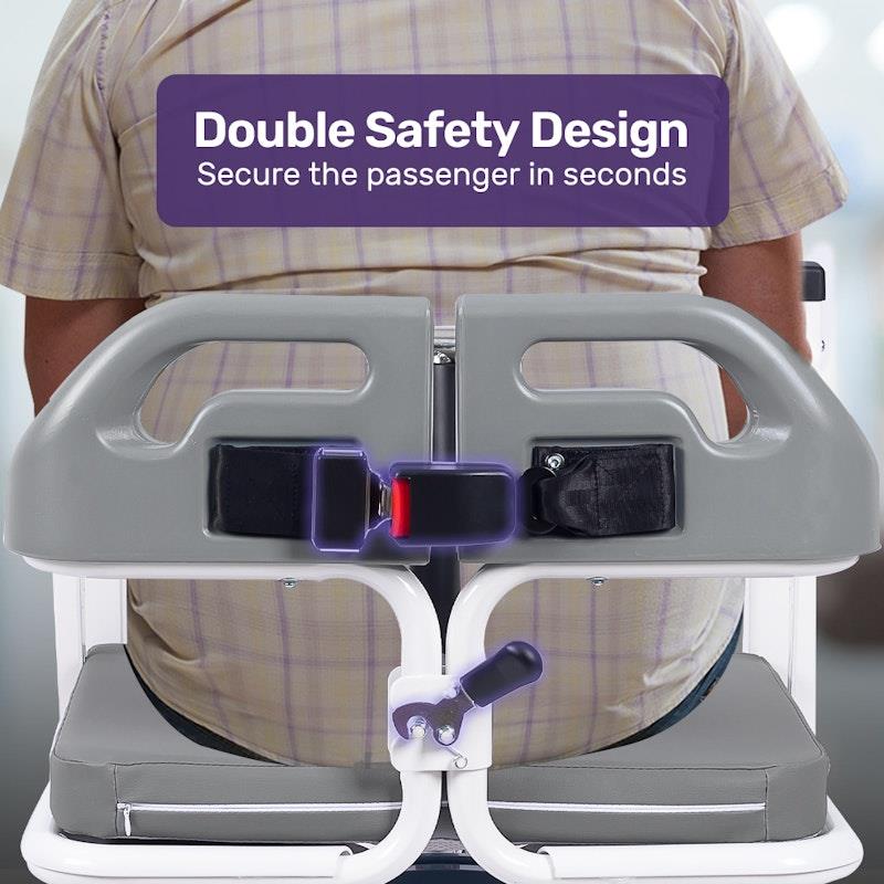 Equipmed Hydraulic 4-in-1 Patient Lift Transfer Chair - White