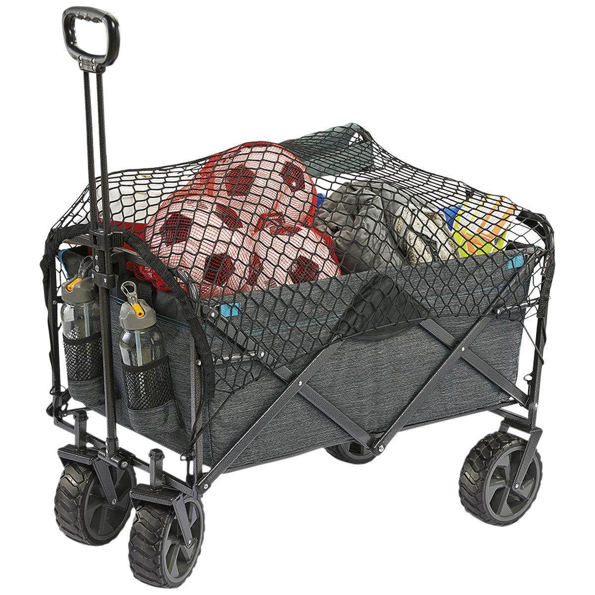 Mac Sports Extra Large Folding Wagon With Cargo Net