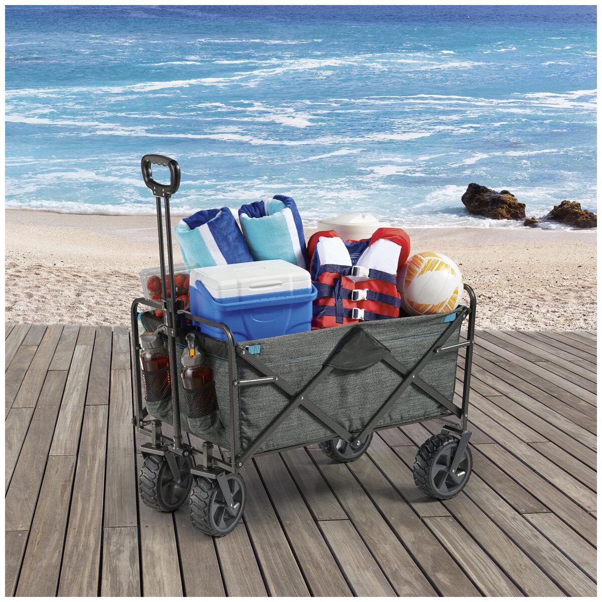 Mac Sports Extra Large Folding Wagon With Cargo Net