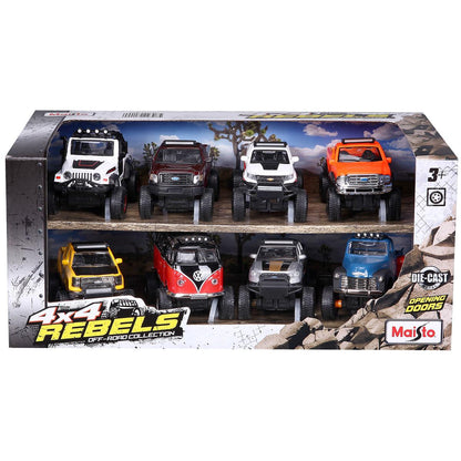 Maisto Car Collection Rebel Off-Roaders 8 Pack