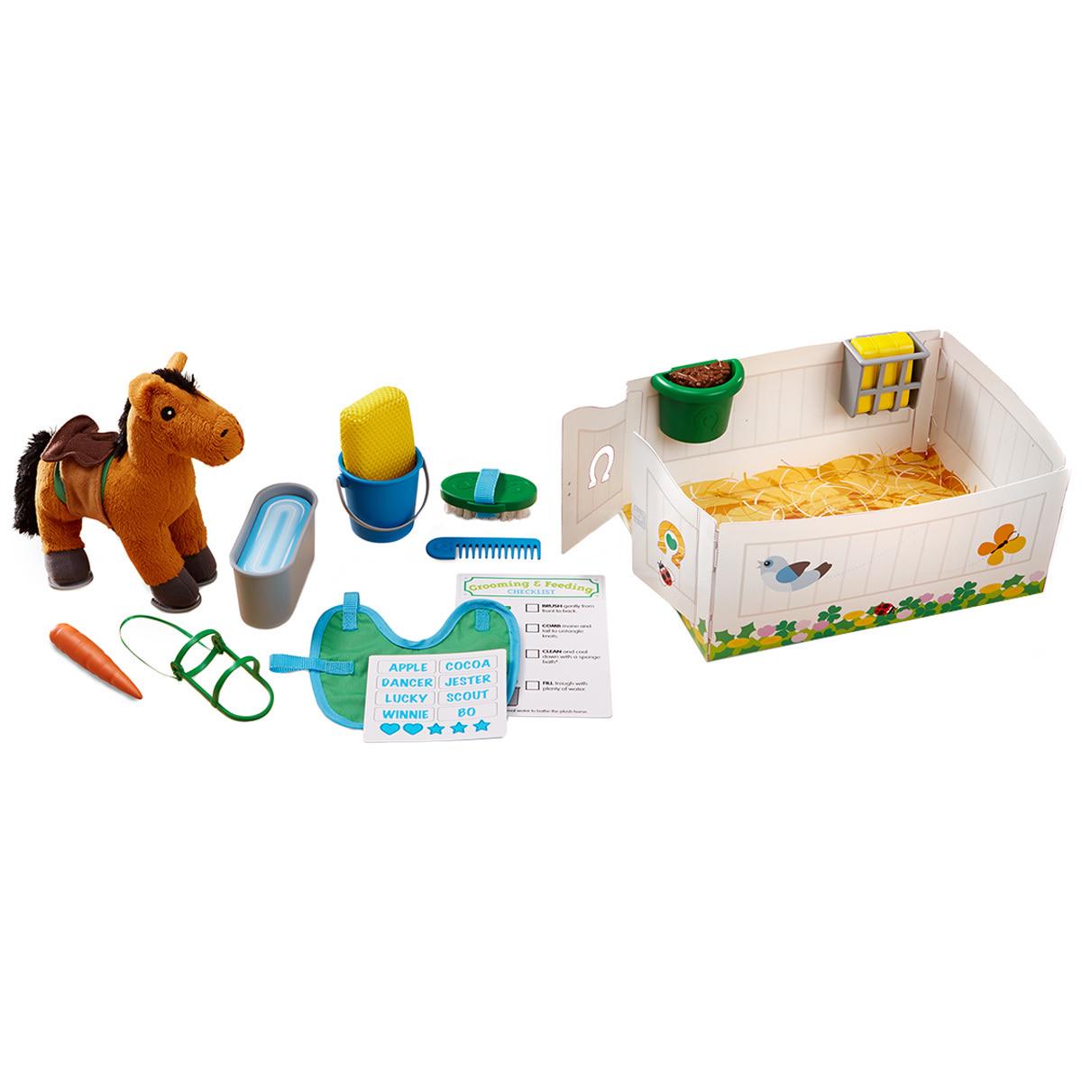 Melissa and Doug Feed and Groom Horse Care Play Set