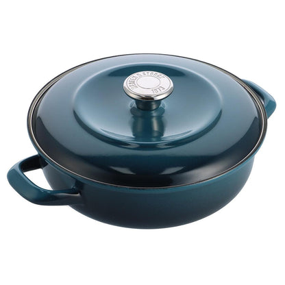 Merten and Storck Enameled Iron Dutch Oven 5L Caribbean Blue