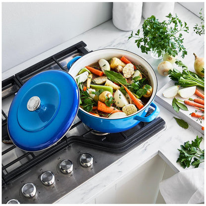 Merten and Storck Enameled Iron Dutch Oven 5L Caribbean Blue