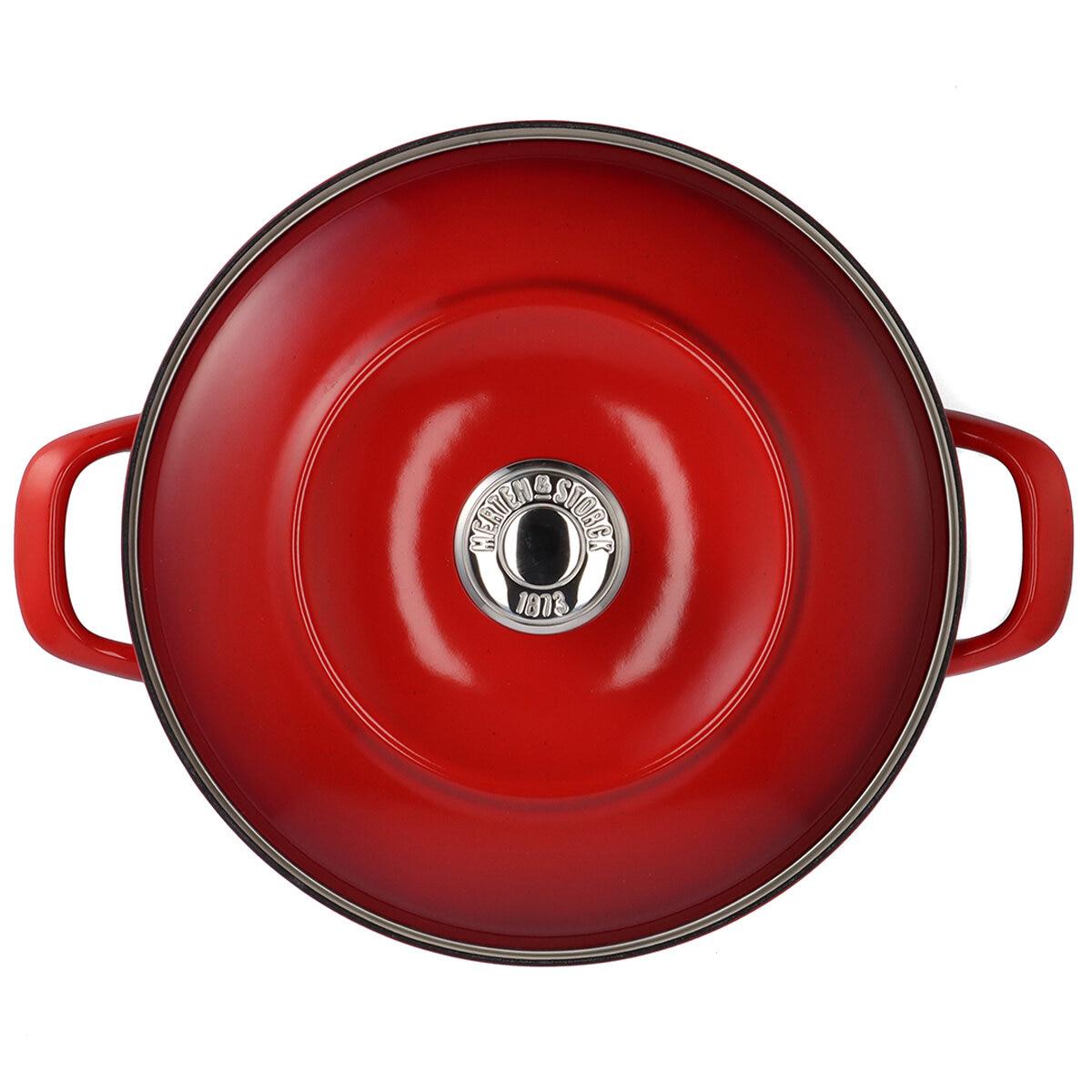 Merten and Storck Enameled Iron Dutch Oven 5L Lava Red