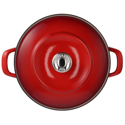 Merten and Storck Enameled Iron Dutch Oven 5L Lava Red