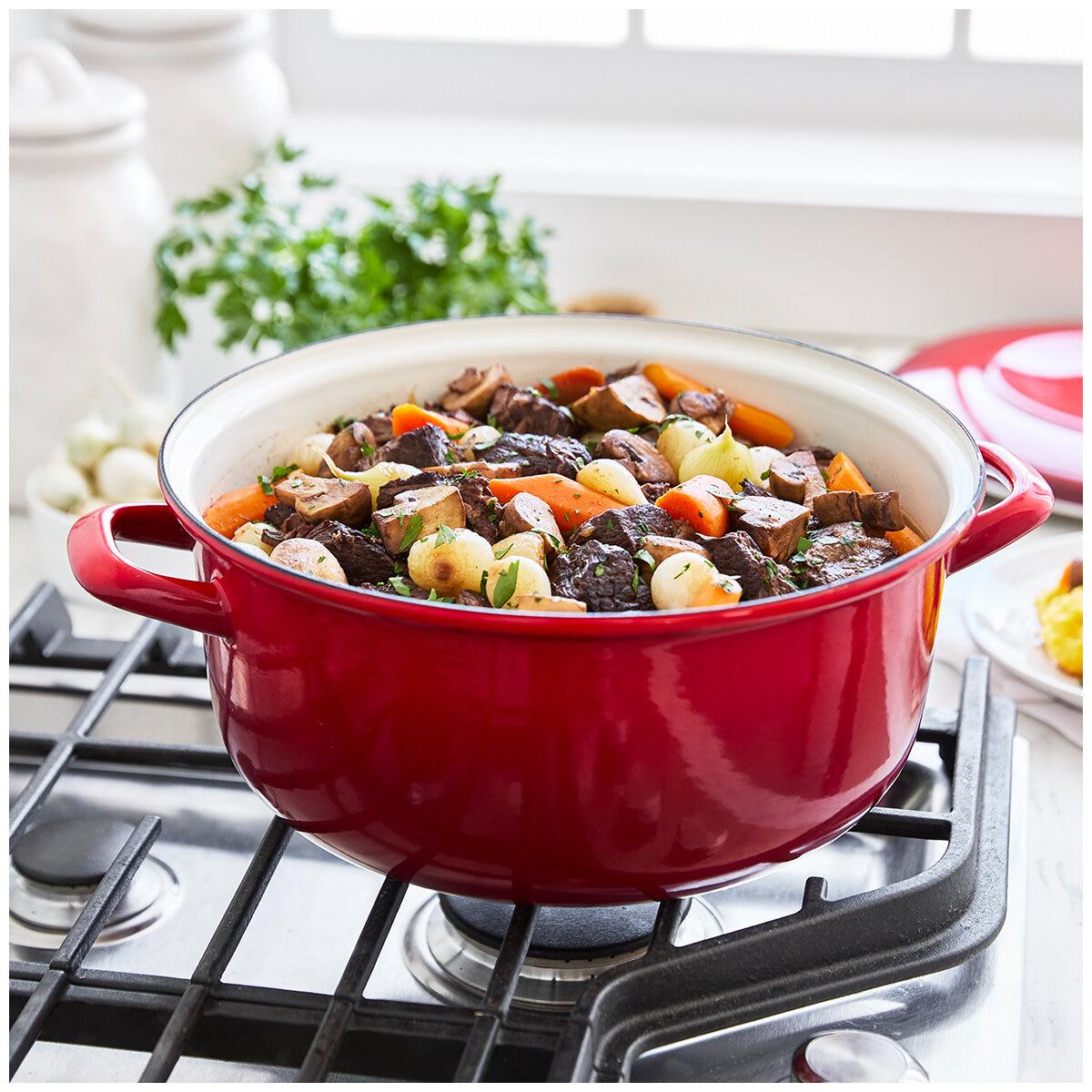 Merten and Storck Enameled Iron Dutch Oven 5L Lava Red