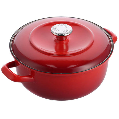 Merten and Storck Enameled Iron Dutch Oven 5L Lava Red