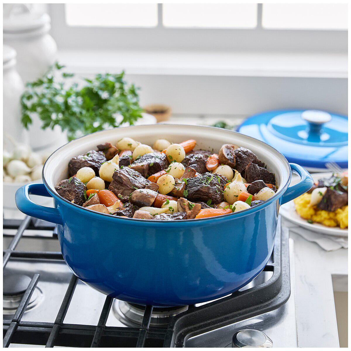 Merten and Storck Enameled Iron Dutch Oven 5L Caribbean Blue