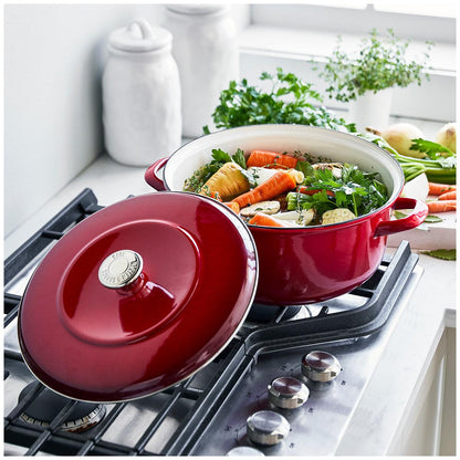 Merten and Storck Enameled Iron Dutch Oven 5L Lava Red