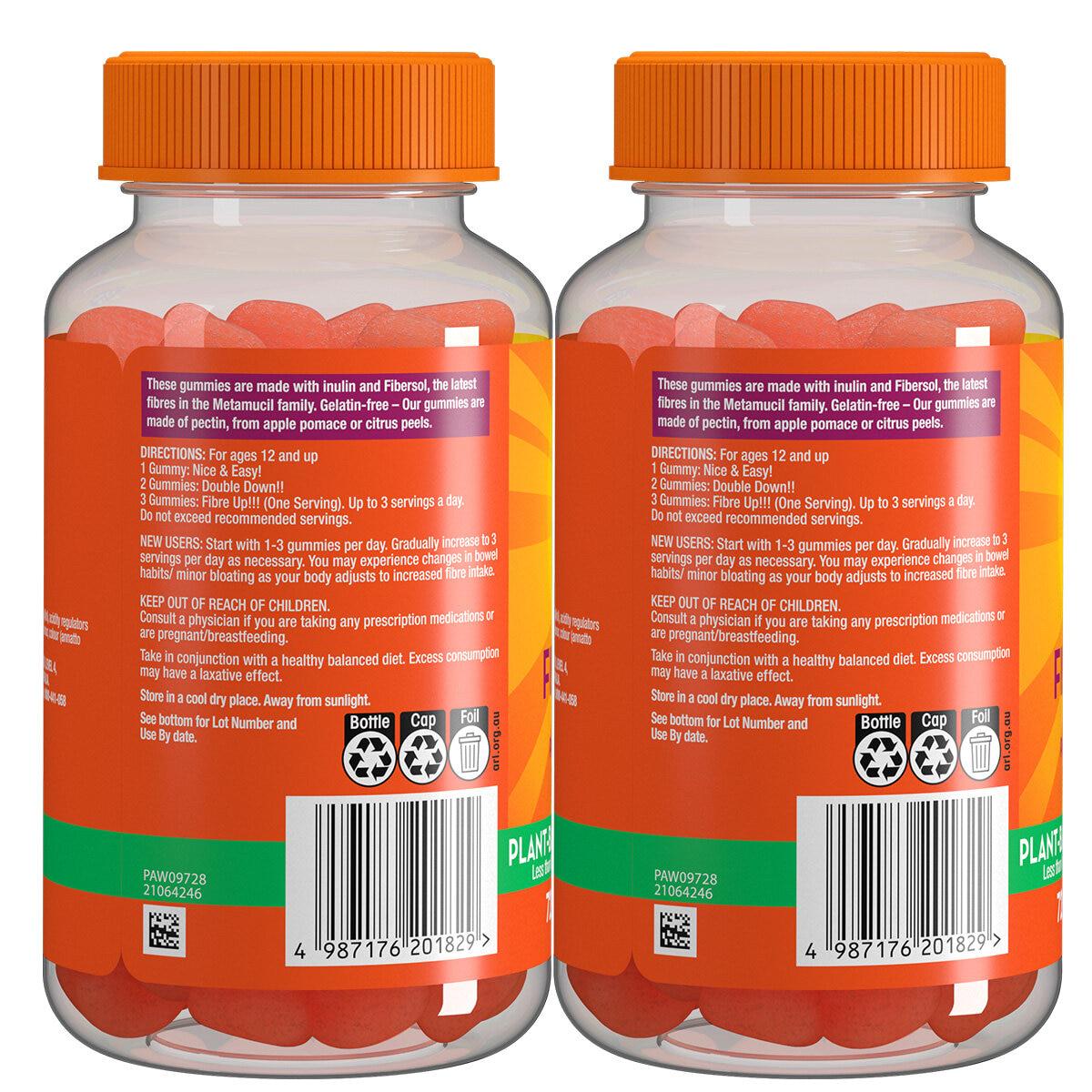 Metamucil Fibre Gummies 2 x 72 Count