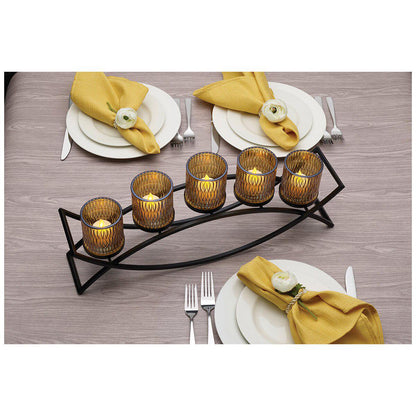Mikasa Arched Candle Votive Amber