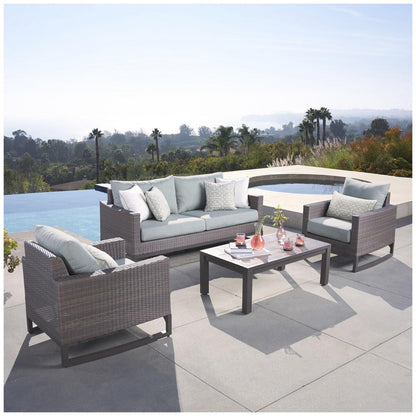 Milea 4 Piece Outdoor Lounge Set Blue