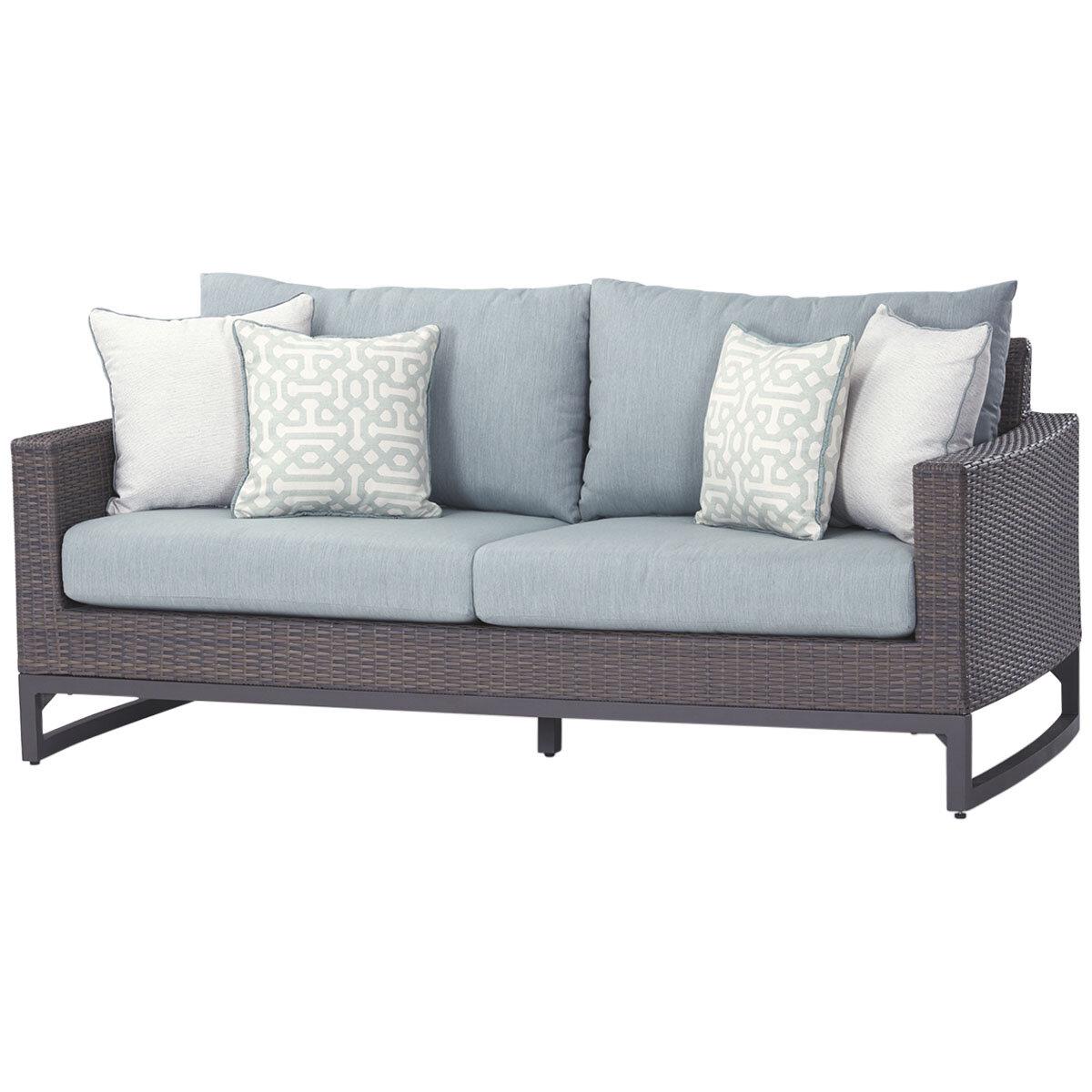Milea 4 Piece Outdoor Lounge Set Blue
