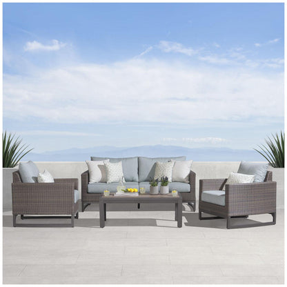 Milea 4 Piece Outdoor Lounge Set Blue