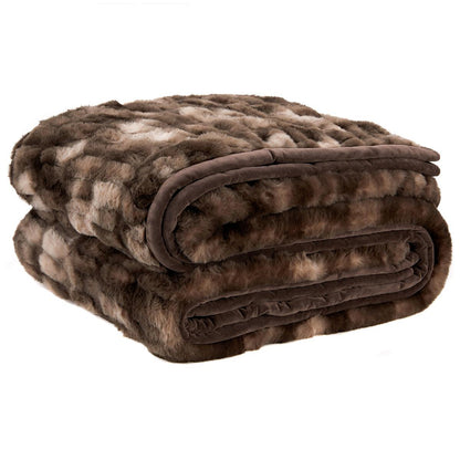 Mon Chateau Luxe Faux Fur Throw Tan