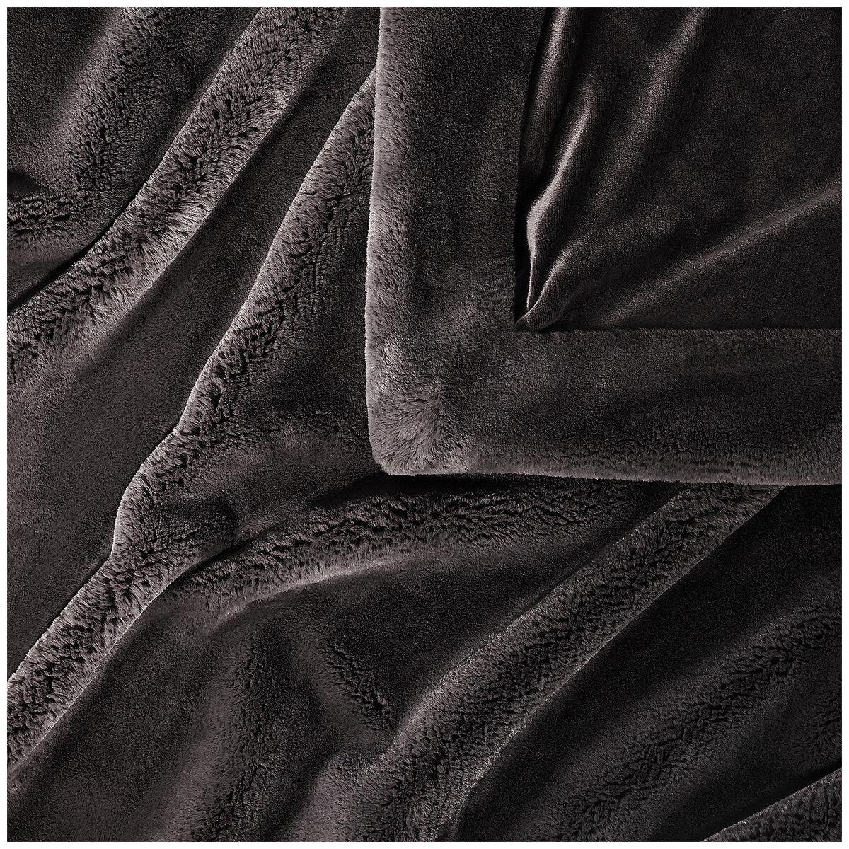 Mon Chateau Ultra Soft Faux Fur Throw 152 x 177cm Grey