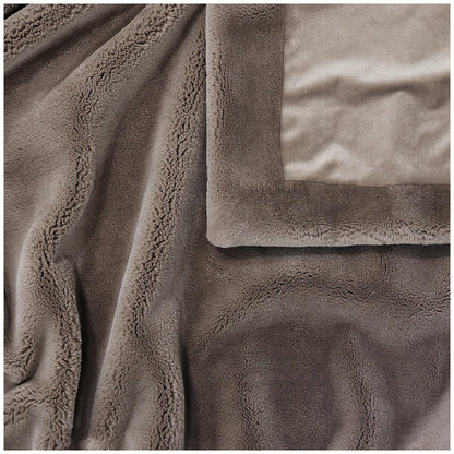 Mon Chateau Ultra Soft Faux Fur Throw 152 x 177cm Dark Mushroom