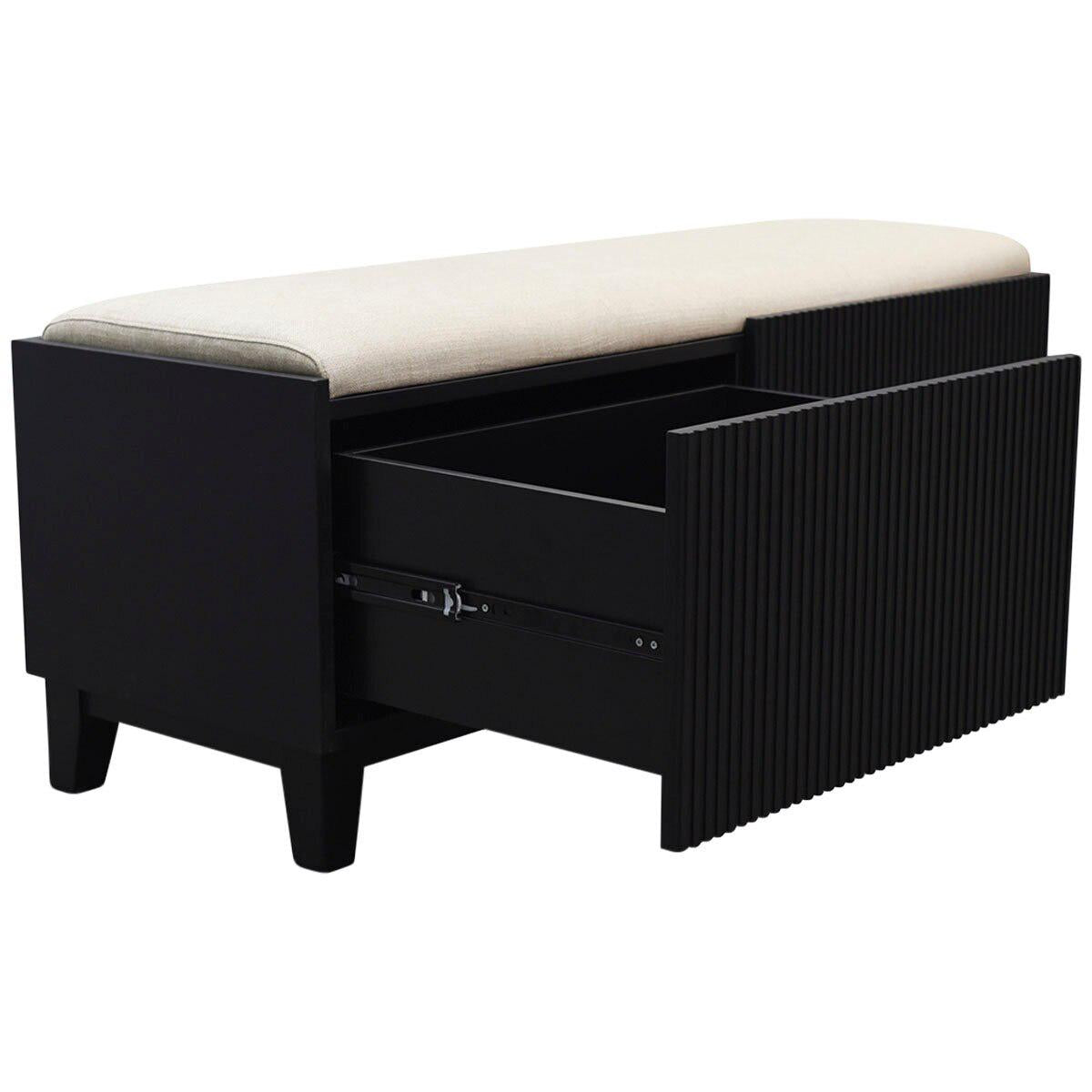 Moran Aristocrat Fabric Storage Ottoman Barley