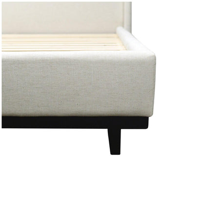 Moran Aristocrat King Bedhead with Encasement and Slatted Base Husk Linen