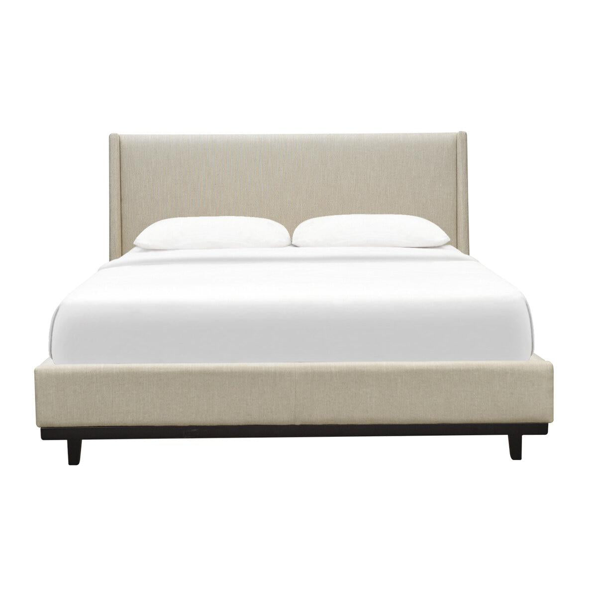 Moran Aristocrat King Bedhead with Encasement and Slatted Base Husk Linen
