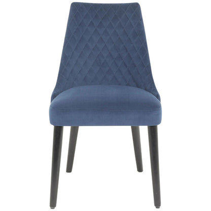 Moran Atlas Dining Chair 2 Pack Velvet Light Grey Fabric