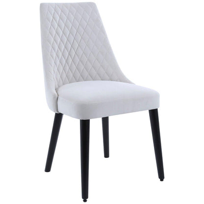 Moran Atlas Dining Chair 2 Pack Velvet Light Grey Fabric